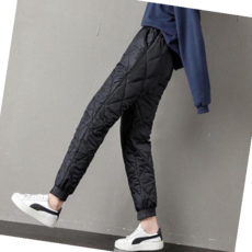 여자패딩바지 여자 겨울 골프바지 패딩팬츠 허리 밴딩 발목 절개