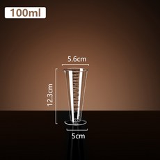 PC亞克力計量杯 耐高溫 耐磨抗摔 清晰刻度, 耐熱加厚PC雙刻度100ml一隻裝, 1套, 100ml