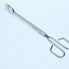 스테인리스 숯 집게 그릴 캠핑 야외 조리 도구 장작 불씨 잡기 긴 손잡이 주방, 1개, 2-숯집게-대형