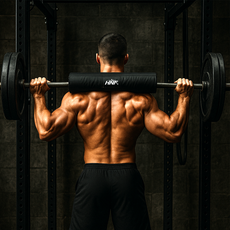 HNF 바벨패드 바패드 힙쓰러스트 스쿼트 역기 바벨쿠션 데드리프트 헬스용품, 블랙, 1개