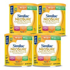 Similac 씨밀락 네오슈어 옵티그로 영아 분유 371g, 4개