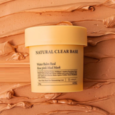 네츄럴클리어베이스 워터밤리얼로즈핑크머드마스크, 1개, 1개입