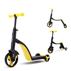 nadle 3in1 킥보드 자전거 밸런스바이크가 하나로, 담황색, 1개, 1cm