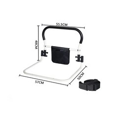 台灣24H出貨 床邊扶手 床護欄 老人床邊扶手 孕婦老人起身輔助器 老人起床助力架 孕婦防摔床邊護欄 安全扶手 起床神器 折疊升級款【附防滑扶手+儲物袋+安全帶】, 床邊扶手【折疊升級款+防滑扶手】