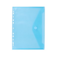 윰디자인 잠금형 A4 투명 클리어파일 서류화일, 파랑색
