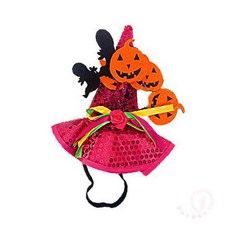 할로윈 핫핑크 마녀모자 핫핑크 펫, 본상품