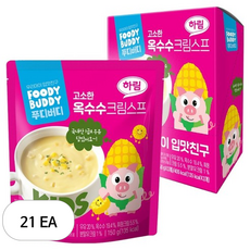 푸디버디 옥수수크림스프, 150g, 21개