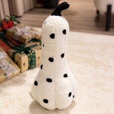 ins風北歐南瓜抱枕 毛絨靠枕 沙發床上靠墊 兒童房裝飾, 菜瓜波點白,30cm