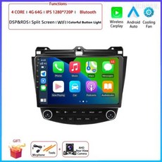 카플레이 네비게이션 호환 혼다 어코드 7 C 2004 2007 용 자동차 라디오 멀티미디어 스테레오 플레이어 와이파이 내비게이션 14, 5) B 4G 64G CAM