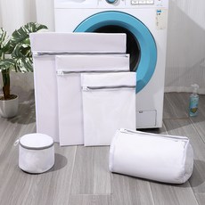 細網洗衣袋五件組｜升級加厚洗衣網｜高密度防打結洗衣袋｜洗衣必備, 白, 1套