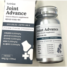베트리온 조인트 어드밴스 강아지 관절 영양제, 2개, 뼈/관절강화, 100정
