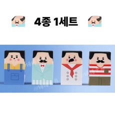 모어스토리지 빡빡이 지우개 4개, 1세트, 혼합 색상