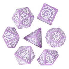 새로운 패턴 DnD 게임 주사위 7Pcs 다색 D4-D20 Dungeons and 롤 플레잉 보드 다면체 세트, 01 빠른, 07 Purple White