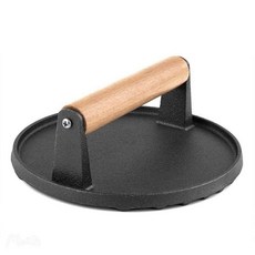 무쇠 누름팬 스테이크 그릴프레스 고기다리미 주물압력판, 17.5cmx7cm, 1개, 1cm