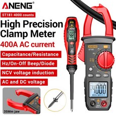 ANENG 클램프 미터 4000 카운트 디지털 ST181+B19 AC 전류 테스터 Hz/커패시턴스/NCV/옴 도구, 03 ST181