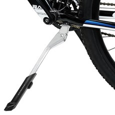 BV 61~71.1cm(24~28인치) 자전거 킥스탠드 - 성인용 자전거용 조절 가능한 자전거 킥스탠드 미끄럼 방지 발 및 스프링 장착 걸쇠가 있어 안정적인 모든 각도 자세를, Silver