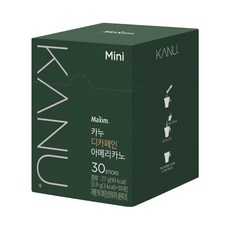 맥심 카누 미니 디카페인 아메리카노 스틱 30개입 사무실 등산 여행 캠핑 커피, 0.9g, 1개