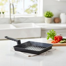 키친아트 IH 인덕션 사각 캠핑 고기 구이 그릴팬, 1개, 39.5cm