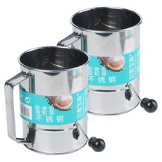 베이커스시크릿 스테인리스 스틸 수동 밀가루체 CK24101, 2개