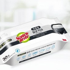 3M 스카치브라이트 차량용 살균티슈 30매 물티슈 세정, 1개, 1개입