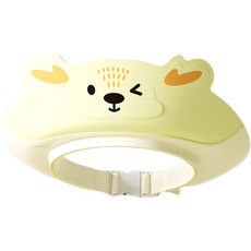 寶寶洗頭神器 兒童擋水浴帽 嬰兒防水護耳髮帽, 1個, 普通款【萌萌小鹿-綠】