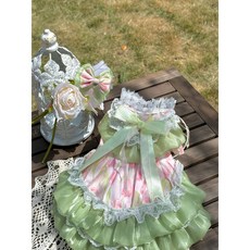 Aw Weiwei Pet 手作寵物連衣裙 鬱金香花園系列 貓狗服飾, 1個, 春之使者2,XXS碼（一斤左右）