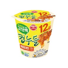 오뚜기 고단백컵누들 매콤로제맛 48g, 15개