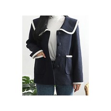 패션스타트 패턴인 P1594 여성 빅칼라 세일러 자켓 코트 옷 패턴 도안 옷본, 1개, 혼합