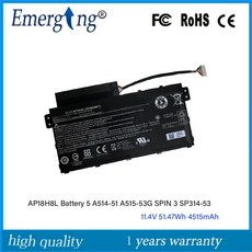 Acer Aspire 5 A514-51 스핀 3 SP314-53 노트북 11.4V 51.47Wh 4515mAh용 AP18H8L 배터리, 01 China Mainland