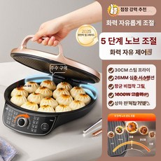 누룽지기계 머신 온도조절 양면분리형 와플 철판, 골드 5단 온도 깊은 항균 베이킹 팬, 기본 색상