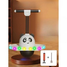 스카이콩콩 무소음 점핑볼 실내운동 밸런스공 유아체육 키성장 다이어트 성인용 점핑, 1개, 조명 블랙팬더 더블로프  (펌프+니들)