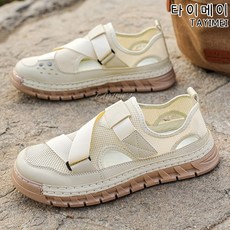 타이메이 남성 여름 메쉬 앞막힘 샌들 통풍 편안한 스트랩 캐주얼 아웃도어 여름 물놀이 신발