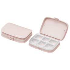 루아르모 휴대용 약통 알약 케이스 칸조절 6칸 핑크, 1개