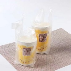 一次性加厚塑料手提袋 飲料打包袋 豆漿杯袋, 1個, 10*30中厚 現磨豆漿/200個
