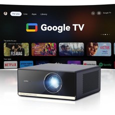 Google TV 4K 지원 WiFi 및 블루투스가 지원되는 Wanbo X5 Pro 스마트 프로젝터 1100 ANSI 홈 실외 영화 오토 포커스 키스톤 콰이어트 26dB, Google TV 4K 지원, WiFi 및 블루투스가, 1개