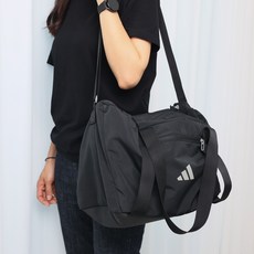 아디다스 스포츠 더플백 헬스 여행 가방 블랙, 1개