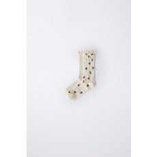 [국내배송] 자라 ZARA 로맨틱 플라워 자수 레이스 삭스 - 크림 971195