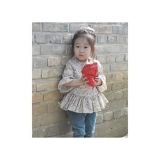 패션스타트 패턴인 P414 아동 러플 블라우스 셔츠 옷 패턴 도안 옷본 아동복, 1개, 혼합