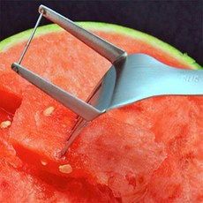 픽봄 스테인리스 수박 커팅기 조각 포크 잘라서 바로먹는 스테인리스커팅기 수박절단기