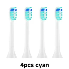 4/8/12/16개 교체용 칫솔모 필립스 호환 전동 4100, 02 4PCS Cyan