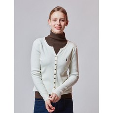 비버리힐스폴로클럽 여성 버튼 포인트 골지 가디건 TK305