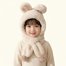 오뜨앙쥬 아동용 우리아이 토끼 모자 목도리