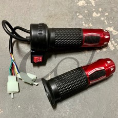 CJ Ebike 電動車油門手把 三檔巡航視覺改裝轉把, 三擋/紅色