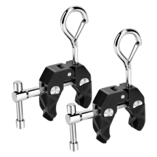 슈퍼 크랩 클램프 봉 거치대 튼튼한 슈퍼 크랩 클램프 SUV용 | 안전한 등반 후크가 있는 방수 캐노피 타포린 클립, BLACK