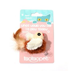 taotaopets 發聲貓玩具 絨毛玩具 貓咪互動玩具, 1個, 小鳥