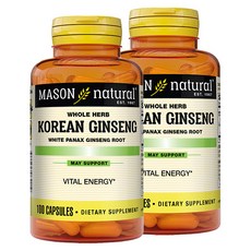MASON natural 無糖韓國人蔘膠囊, 100顆, 2罐
