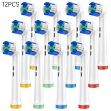 오랄비 전동칫솔 호환 리필 헤드 칫솔모 3709 D12 3756 3757B 교체 D100, 12개