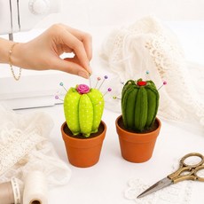 생활구역 미싱 바늘꽂이 쿠션 시침핀꽂이 재봉용품 공예 바늘 보관 재봉용 핀쿠션 홀더, 딥그린, 1개, ONE