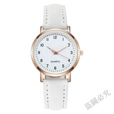 熱賣 新款簡約數字男女學生夜光手錶小清新磨砂皮休閒手錶女石英錶YQ7J