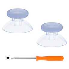 eXtremeRate Xbox Series X/S용 투명 소재 교체용 썸스틱 Xbox One 기본 컨트롤러용 아날로그 스틱 Xbox One X/S용 커스텀 조이스틱 Xbox